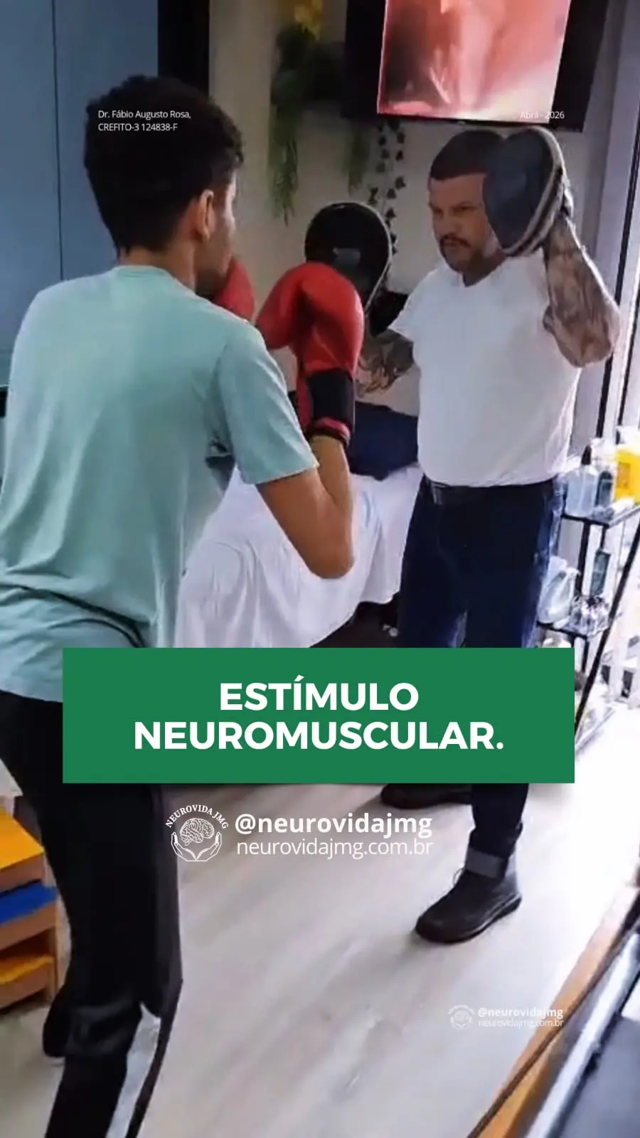 Atividade de Boxeterapia com elementos adaptados do boxe